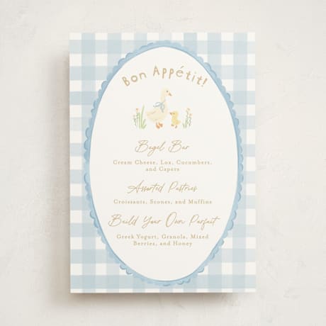 Baby Shower Menu Signs