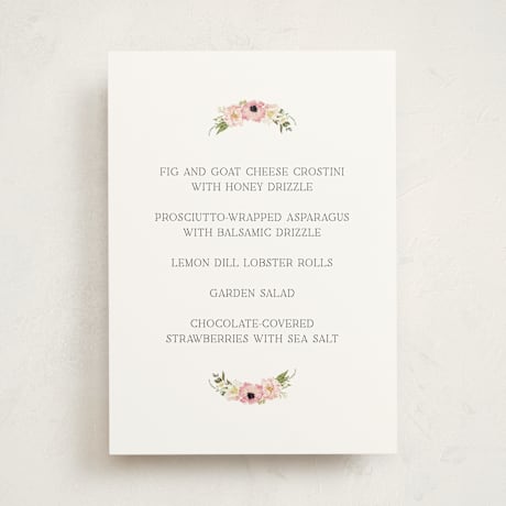 Baby Shower Menu Signs