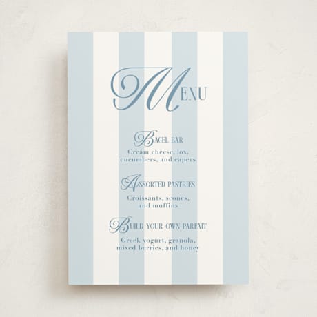 Baby Shower Menu Signs