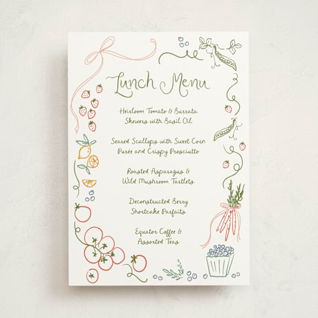 Baby Shower Menu Signs