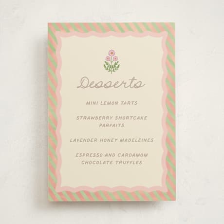Baby Shower Menu Signs