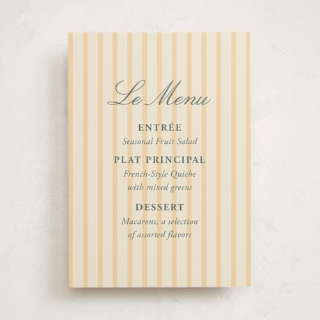 Baby Shower Menu Signs