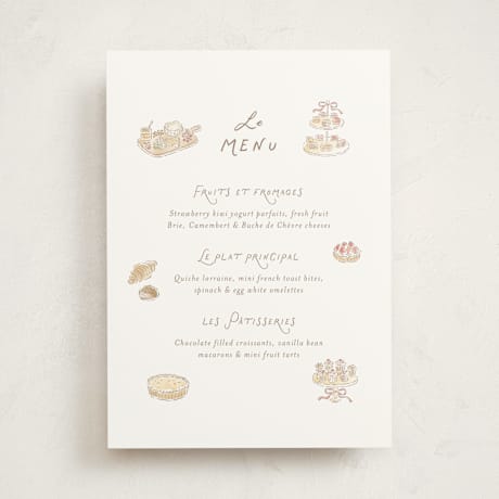 Baby Shower Menu Signs