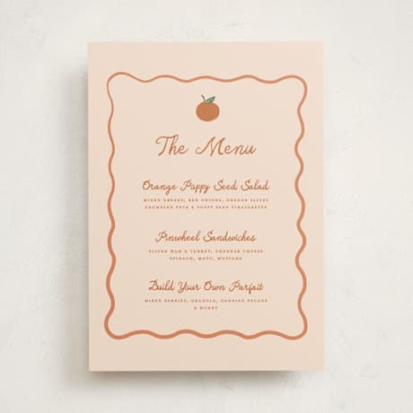 Baby Shower Menu Signs