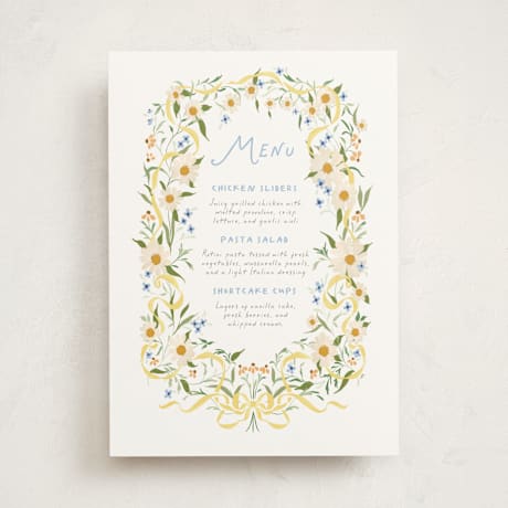 Baby Shower Menu Signs