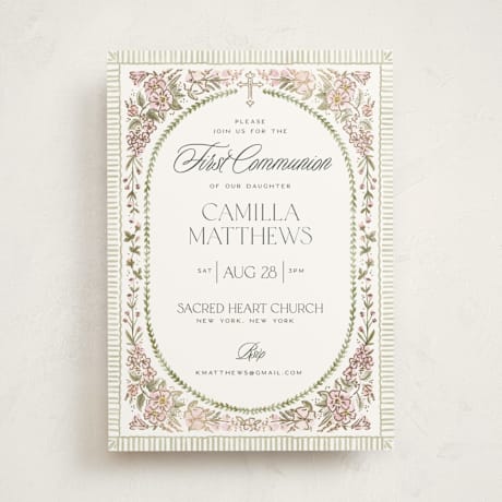 Foil-Pressed Confirmation Invitations