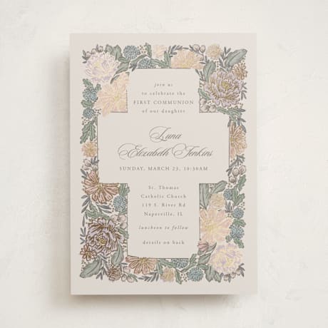 Foil-Pressed Confirmation Invitations