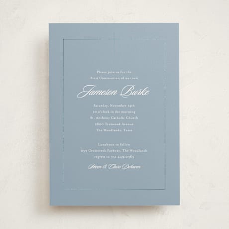 Foil-Pressed Confirmation Invitations
