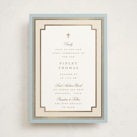 Foil-Pressed Confirmation Invitations