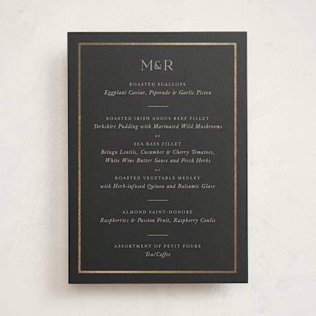 Foil-Pressed Party Menus