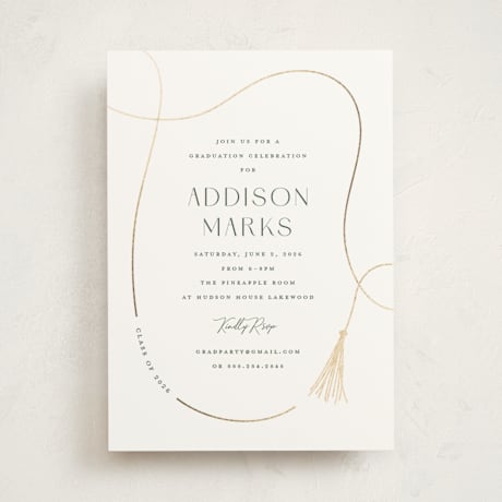 Foil-Pressed Graduation Party Invitations