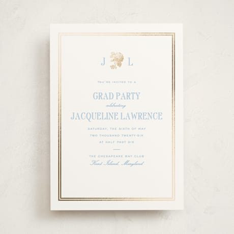 Foil-Pressed Graduation Party Invitations