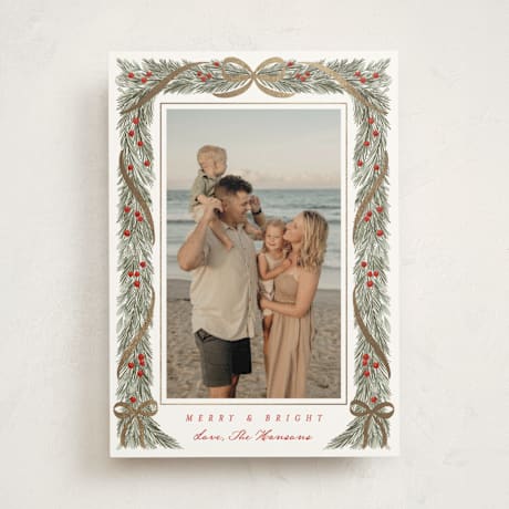 Foil-Pressed Holiday Photo Mount Cards