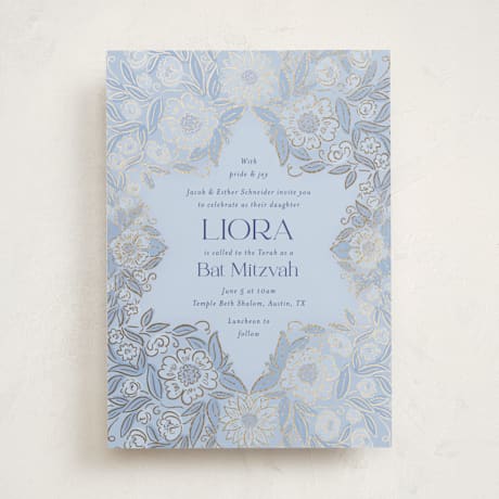 Foil-Pressed Mitzvah Invitations