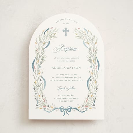Foil-Pressed Baptism and Christening Invitations