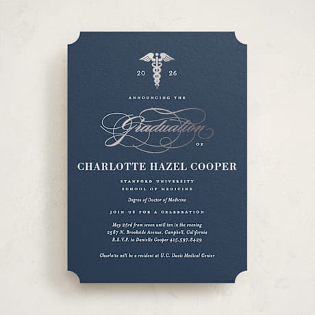 Foil-Pressed Graduation Party Invitations