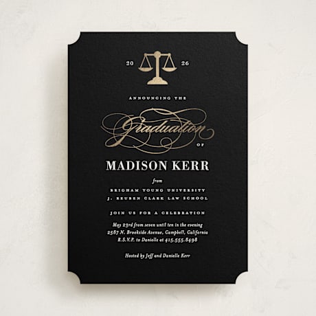 Foil-Pressed Graduation Party Invitations