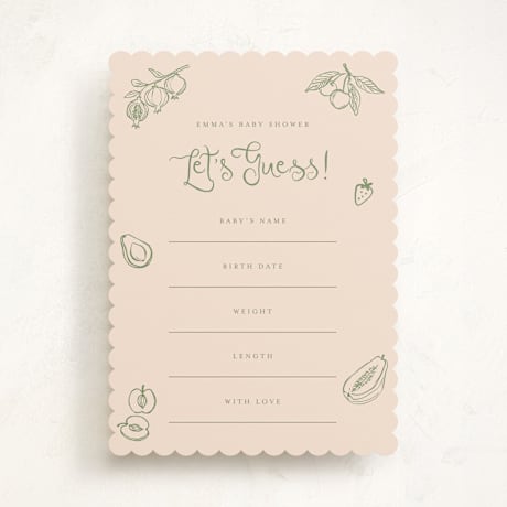 Baby Shower Game Cards