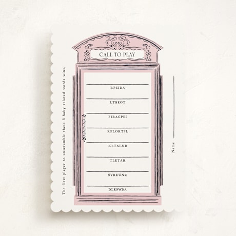 Baby Shower Game Cards