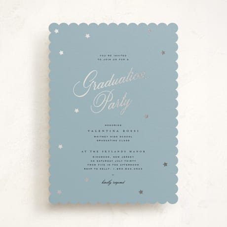 Foil-Pressed Graduation Party Invitations