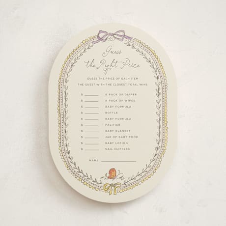 Baby Shower Game Cards
