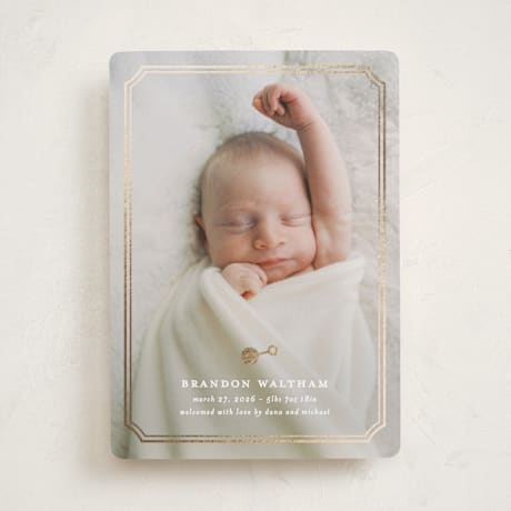 Foil-Pressed Birth Announcements