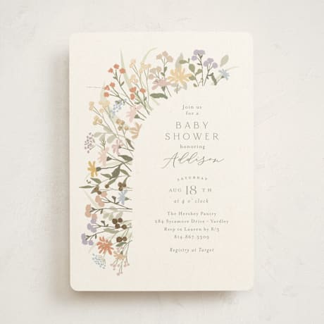 Foil-Pressed Baby Shower Invitations
