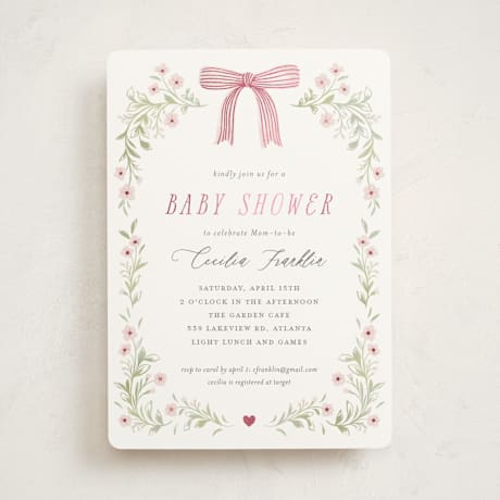 Foil-Pressed Baby Shower Invitations