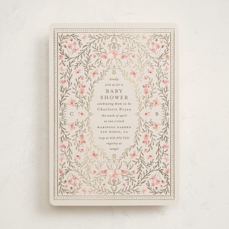 Foil-Pressed Baby Shower Invitations