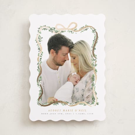 Foil-Pressed Birth Announcements