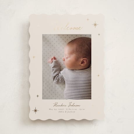 Foil-Pressed Birth Announcements