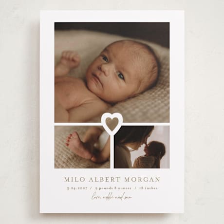 Foil-Pressed Grand Birth Announcements