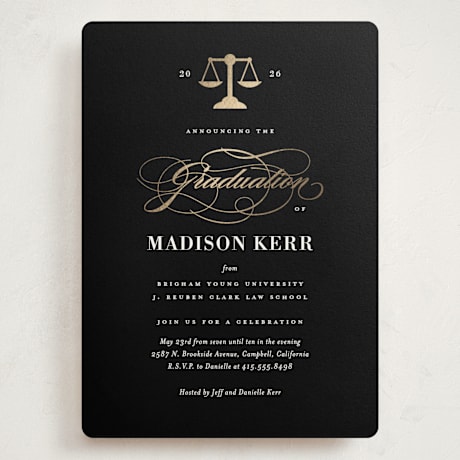 Foil-Pressed Grand Graduation Party Invitations
