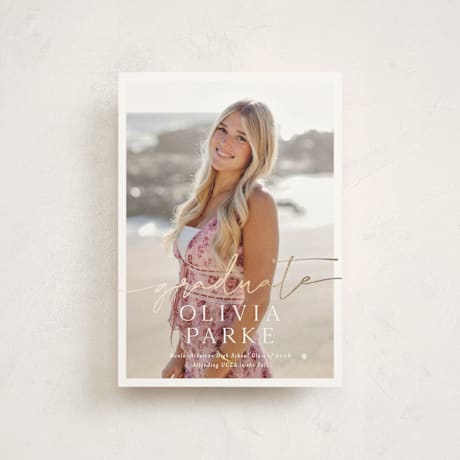 Foil-Pressed Graduation Announcement Postcards