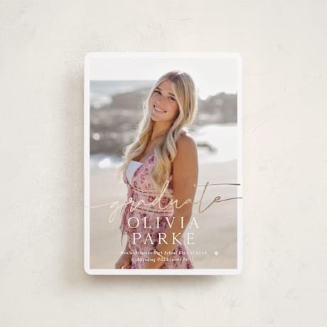 Foil-Pressed Petite Graduation Announcements
