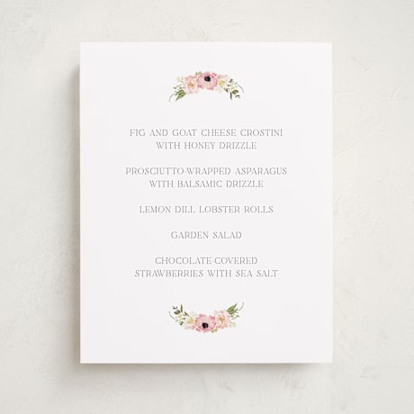 Baby Shower Menu Signs