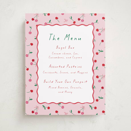 Baby Shower Menu Signs