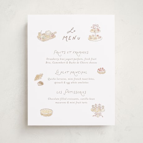 Baby Shower Menu Signs