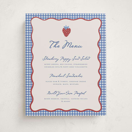 Baby Shower Menu Signs