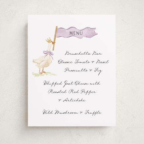 Baby Shower Menu Signs