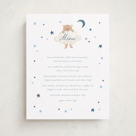 Baby Shower Menu Signs