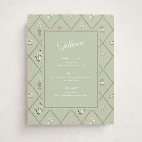 Baby Shower Menu Signs