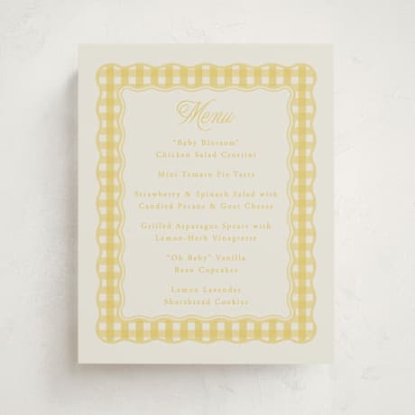 Baby Shower Menu Signs