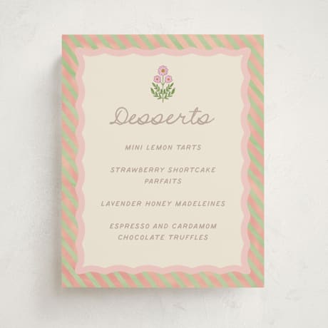 Baby Shower Menu Signs