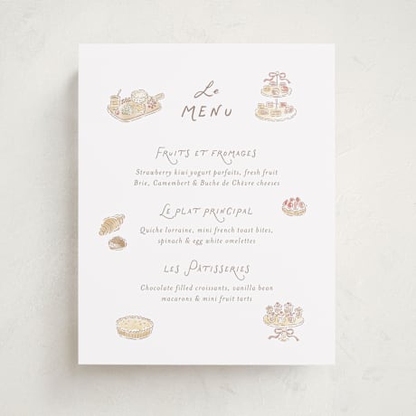 Baby Shower Menu Signs