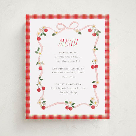 Baby Shower Menu Signs