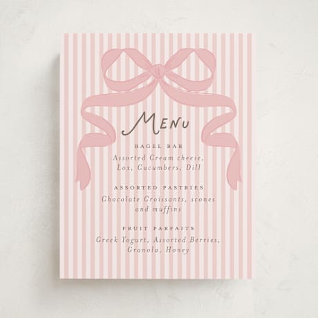 Baby Shower Menu Signs