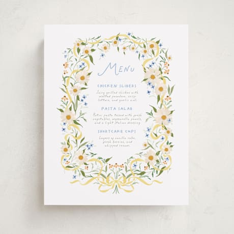 Baby Shower Menu Signs