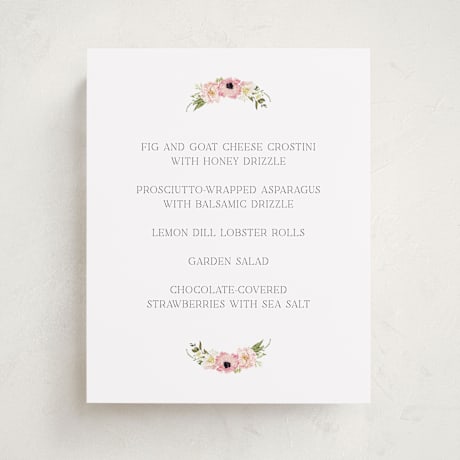 Baby Shower Menu Signs