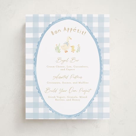 Baby Shower Menu Signs